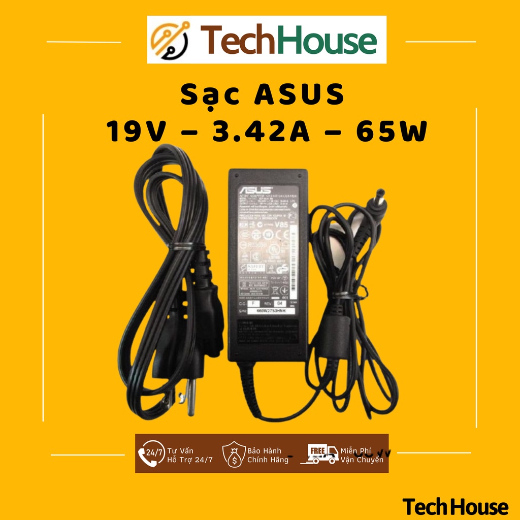 Sạc Laptop Asus 19V – 3.42A – 65W (Adapter ASUS 19V-3.42A) - Bảo Hành Chính Hãng