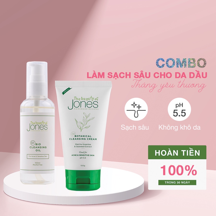 Bộ đôi làm sạch sâu cho da dầu mụn The Beauty of Jones