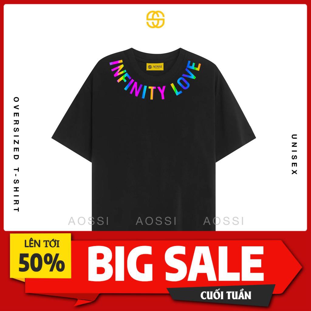 Áo thun phản quang 7 màu INFINITY LOVE - form tay lỡ Unisex  ྇