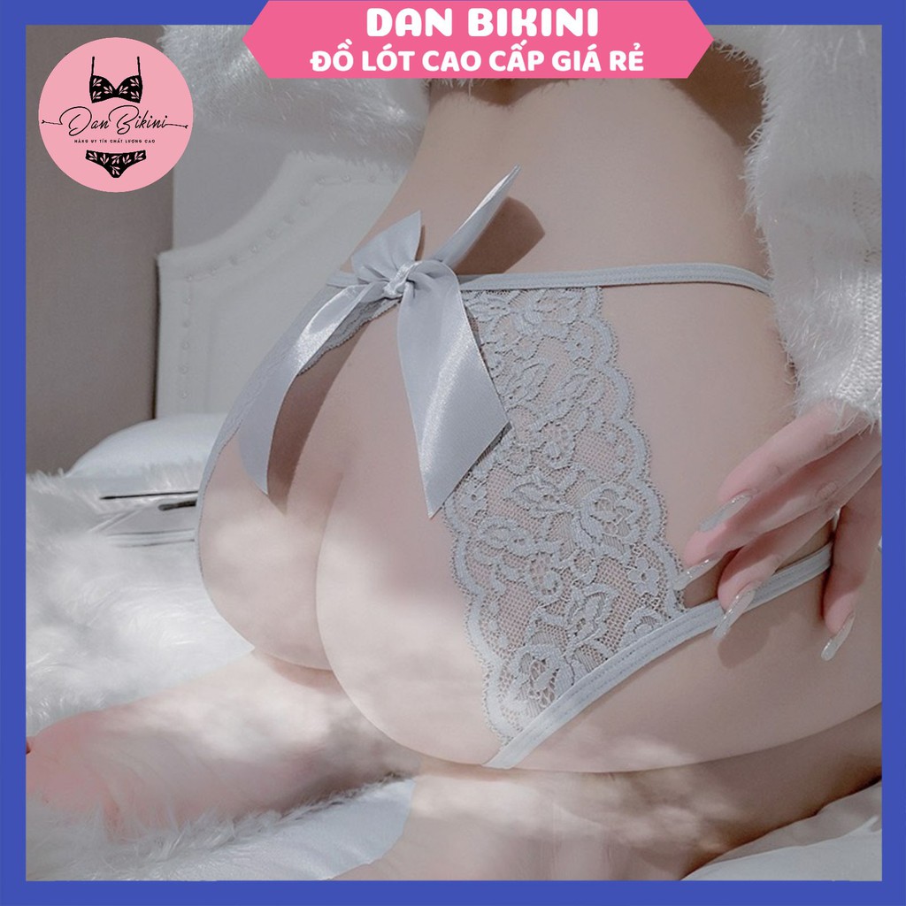 Quần Lót Lọt Khe ❤️FREESHIP❤️ Quần Lót Ren Sexy Hở Đáy thiết kế đính nơ sau gợi cảm sexy mã 5008
