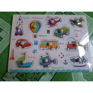Bảng núm gỗ xếp hình