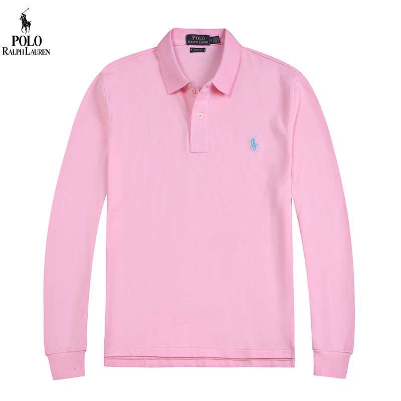 Áo polo Dài Tay Màu Trơn Thêu Họa Tiết Ralph Lauren Trẻ Trung Cho Nam