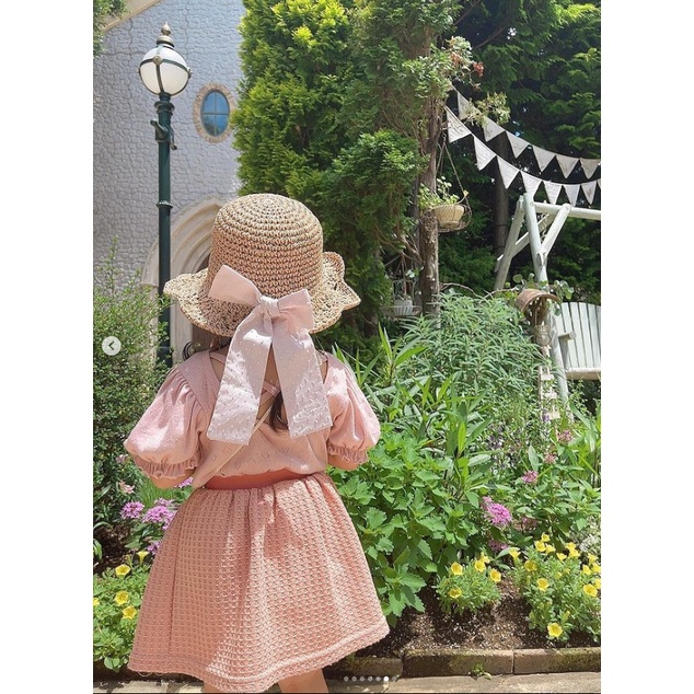 Áo cộc tay tay bồng cutout gân xước trái tim cho bé gái 1 2 3 4 5 6 7 tuổi made in Korea thời trang trẻ em BABYKOREA