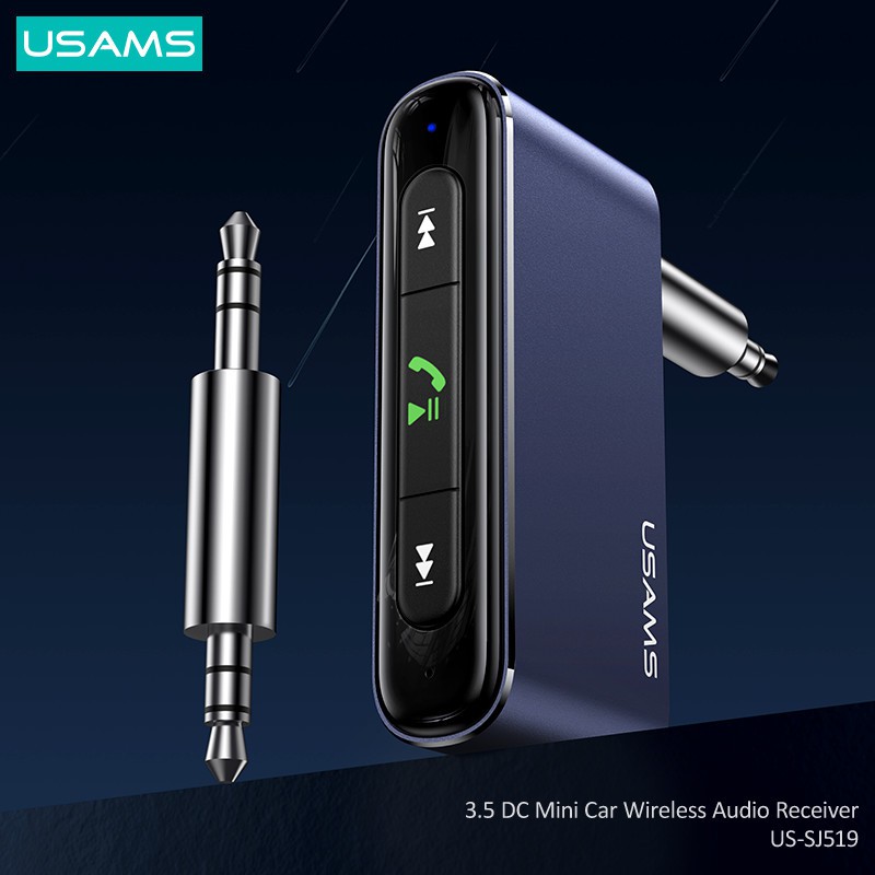 Usams Thiết Bị Nhận Tín Hiệu Âm Thanh Bluetooth Đầu Cắm 3.5mm Cho Xe Ô Tô