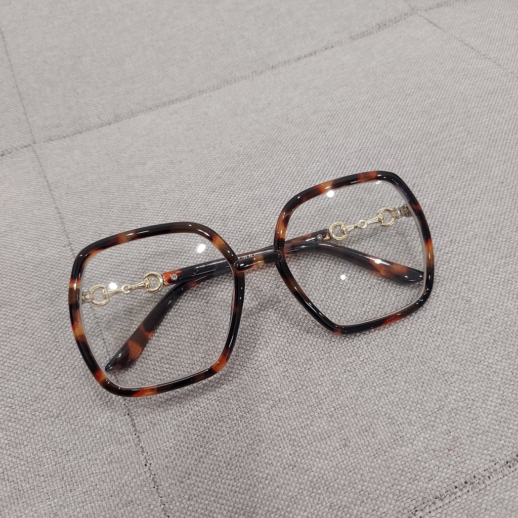 Kính Trắng Bản To Gọng Đồi Mồi Thời Trang Cidu Mk24