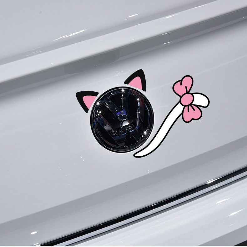 Miếng dán trang trí xe hơi chống thấm nước hình tai thỏ/mèo Mickey Minnie đáng yêu | BigBuy360 - bigbuy360.vn
