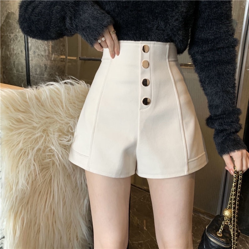 Quần Short nữ 4 khuy đồng  cạp siêu cao ,quần sooc đùi