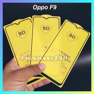 Kính Cường Lực Oppo F9 Full Màn 9D không 1 chấm li ti tặng keo chống hở mép