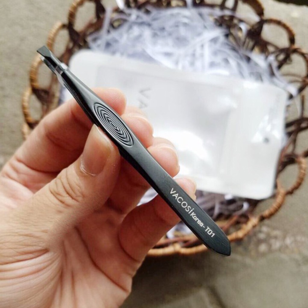 Nhíp Đầu Bằng Vacosi Flat Tweezers T01