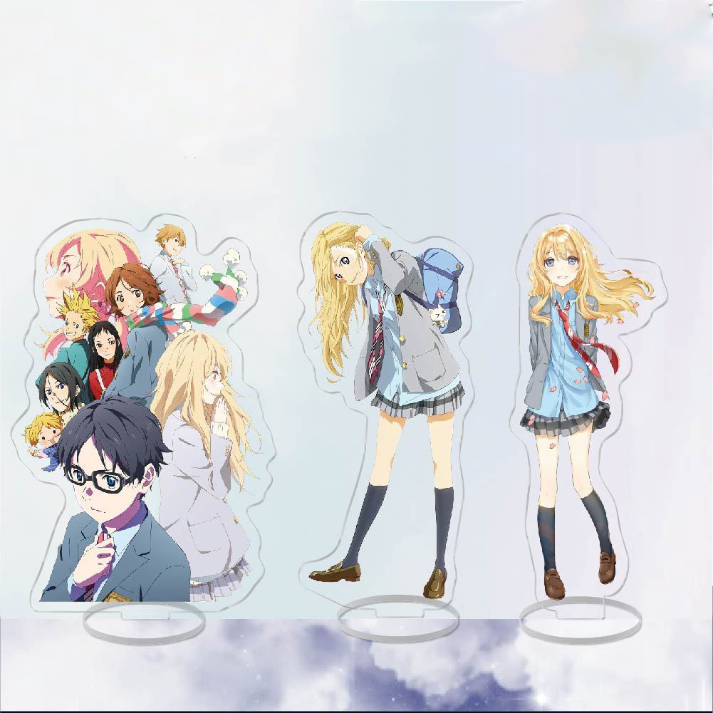 Standee IN HÌNH Shigatsu wa kimi no uso Tháng tư là lời nói dối của em tượng acrylic anime mica chibi trang trí