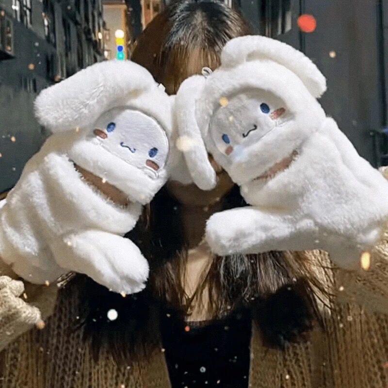 SANRIO Găng Tay Bông Chống Lạnh Dễ Thương Cho Nữ