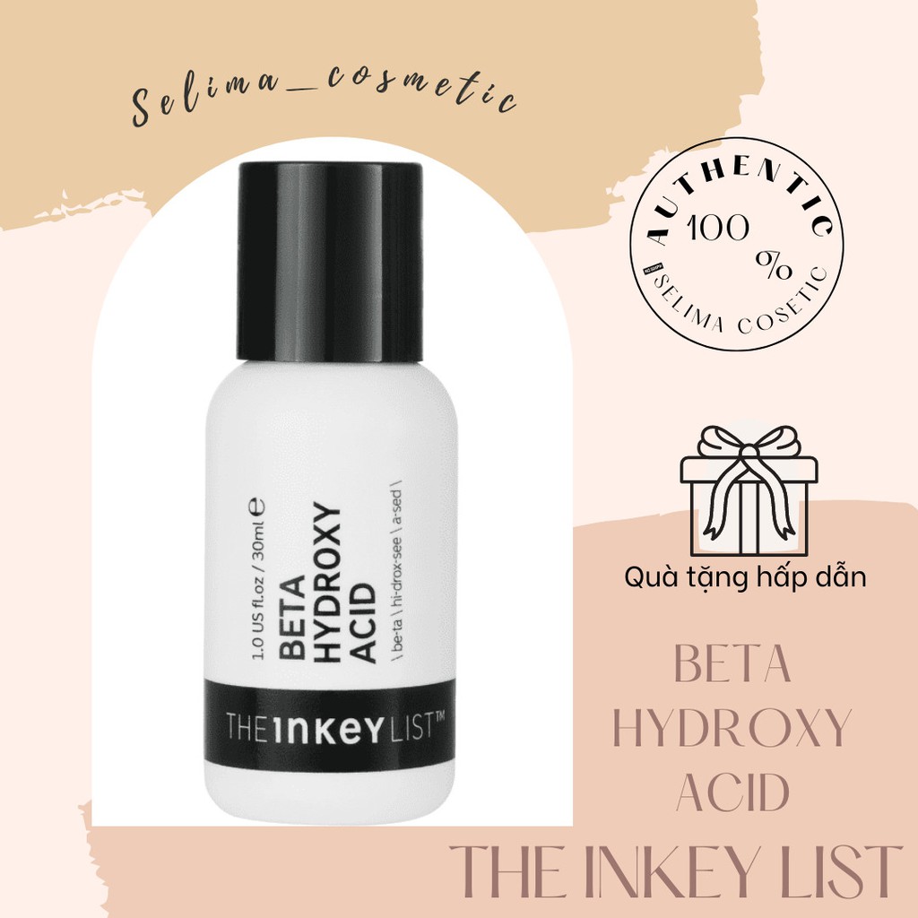 Tinh chất tẩy da chết peel da BHA The INKEY List Beta Hydroxy Acid Exfoliant 30ml