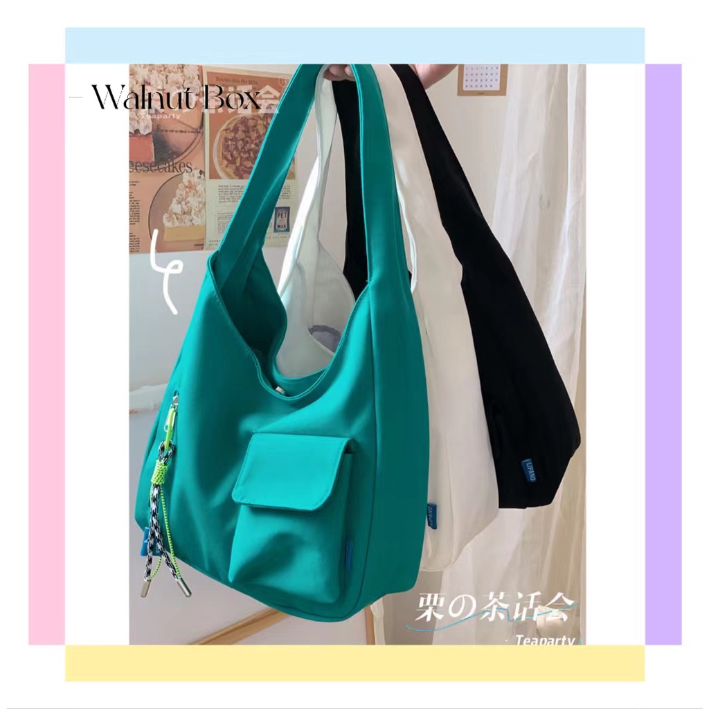 Túi Xách Đeo Vai Vải Bạt Ngăn Chứa Rộng Phong Cách Mori Phong Cách Mới Dễ Phối Đồ Cho Nữ