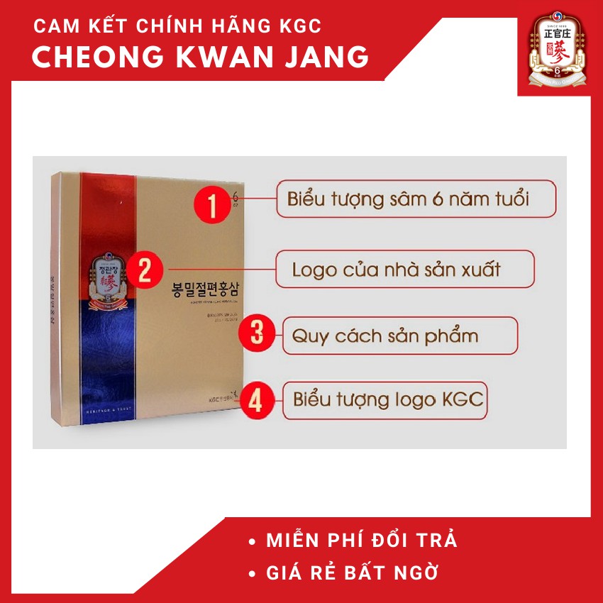 Hồng sâm lát tẩm mật ong KGC 6 gói x 20g- Cheong Kwan Jang - HONEYED KOREAN RED GINSENG SLICES 20g