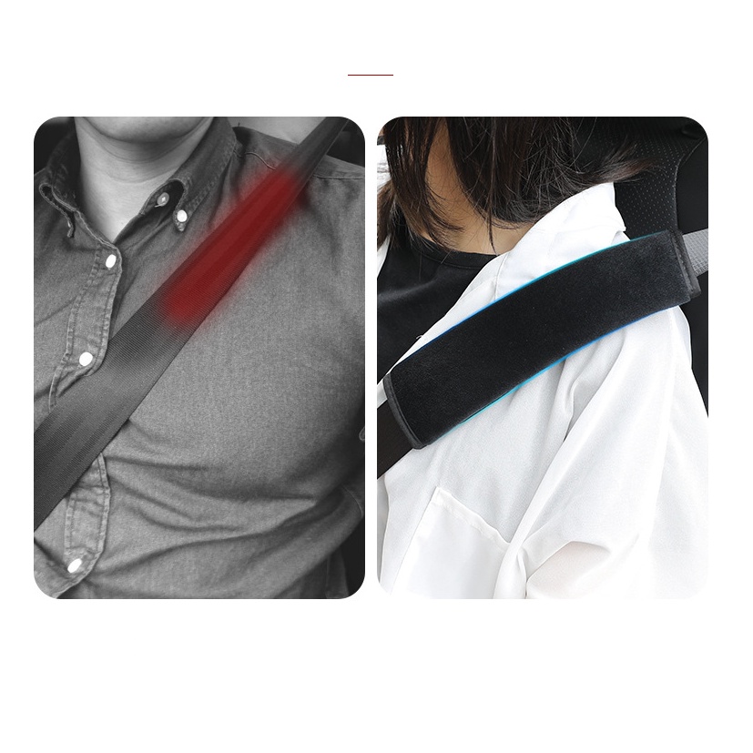 1 Cặp Đệm Bọc Dây Đai An Toàn Bằng Lông Nhung Mềm Mại Trên Xe Hơi