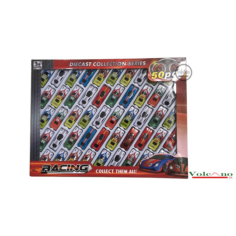 Bộ xe ô tô mô hình mini 50 chiếc cho bé