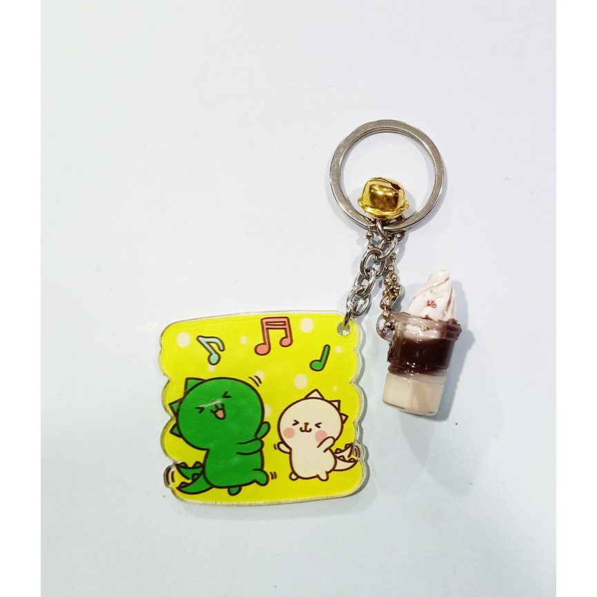 Móc khoá khủng long ly kem MKK12 móc khoá cute dễ thương hoạt hình thần tượng