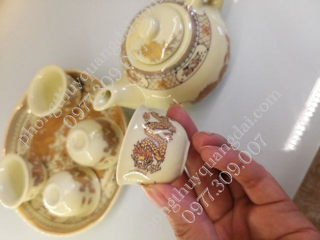 Ấm chén thờ vàng bát tràng
