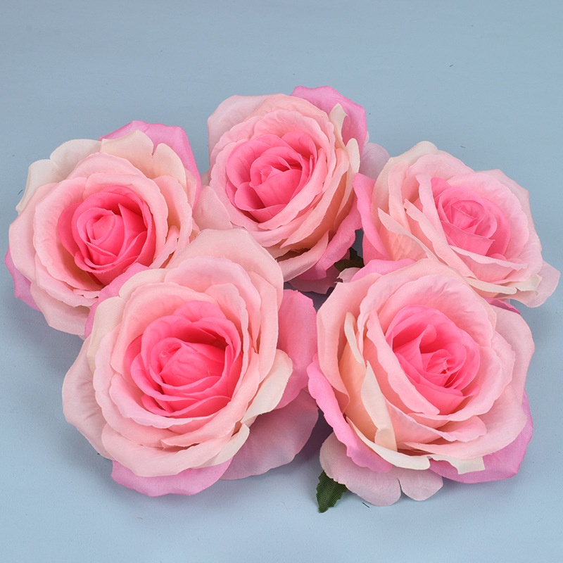 Set 5 Bông Hoa Hồng Giả 7CM Trang Trí Tiệc Cưới