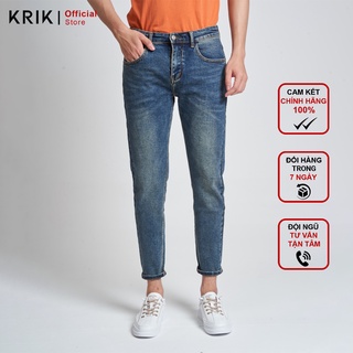 Quần Jean Nam Chất Bò Đẹp Local Brand KRIK Dáng Slimfit Basic QJ1028