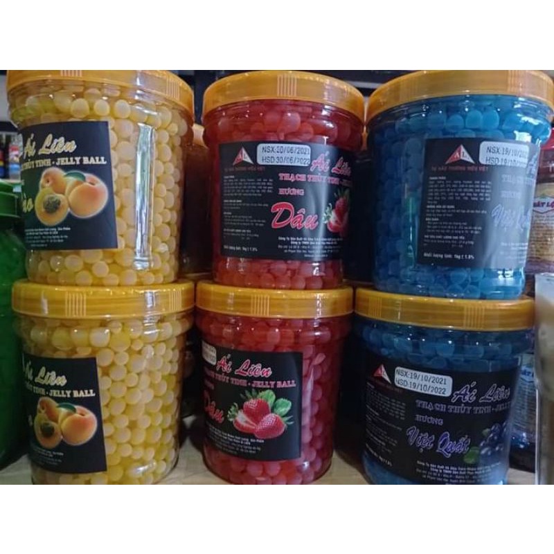 Thạch thủy tinh Ái Liên topping cho trà sữa