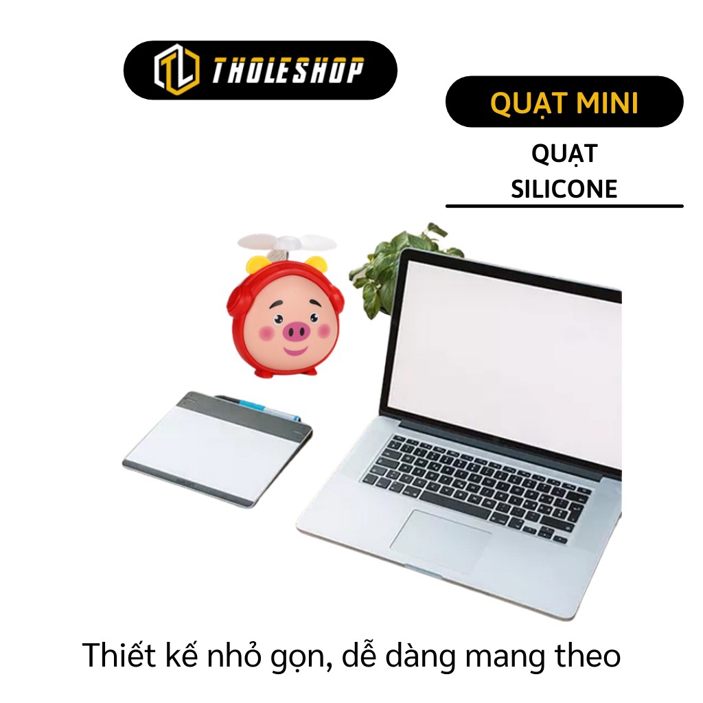 [SGD] Quạt Mini Để Bàn - Quạt Mini Hình Thú Dễ Thương, Không Gây Ồn, Có Đèn Ngủ Sạc USB 7358