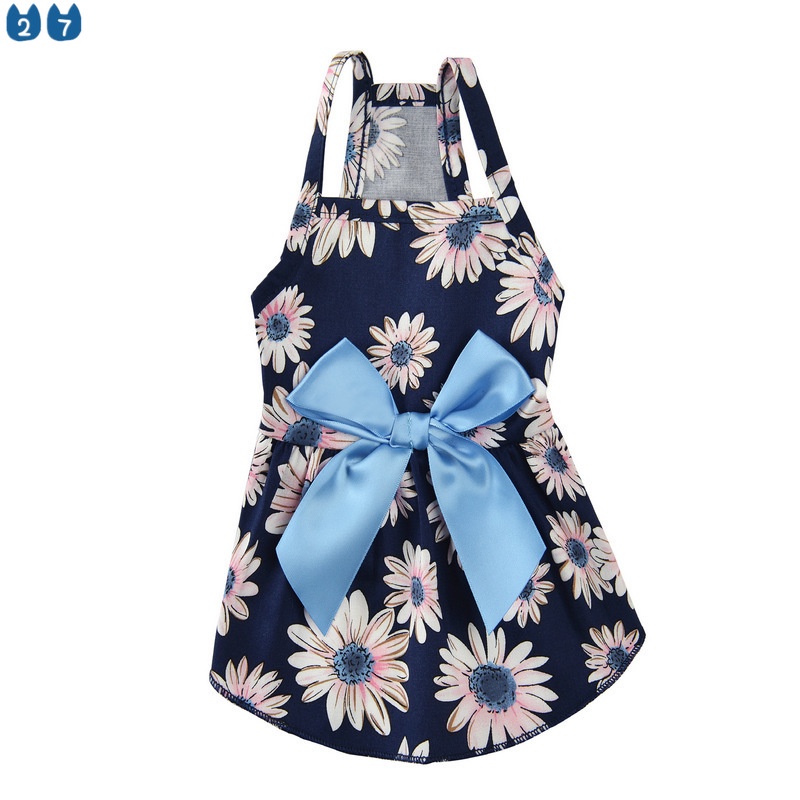 Đầm Công Chúa Đính Nơ Hoa Nhỏ Xinh Xắn Thời Trang Mùa Hè Cho Cún Cưng 27