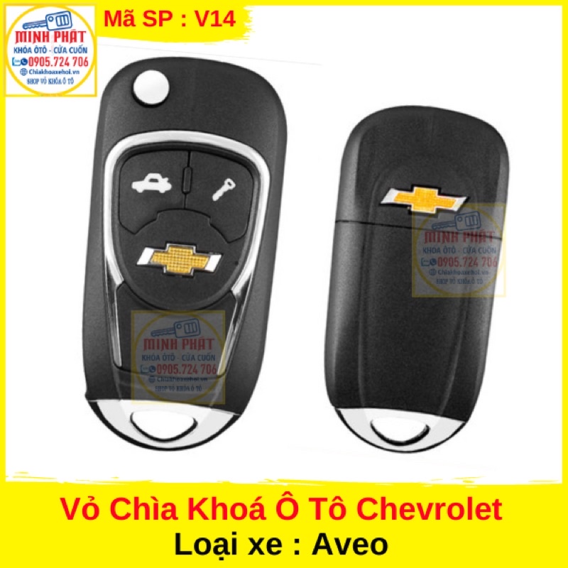 Vỏ chìa khoá xe Chevrolet Aveo Vivant mẫu mới