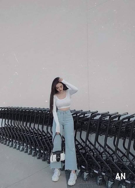 ÁO THUN ZIP CROPTOP CỔ VUÔNG SÂU SEXY MS10221 (G3-2)