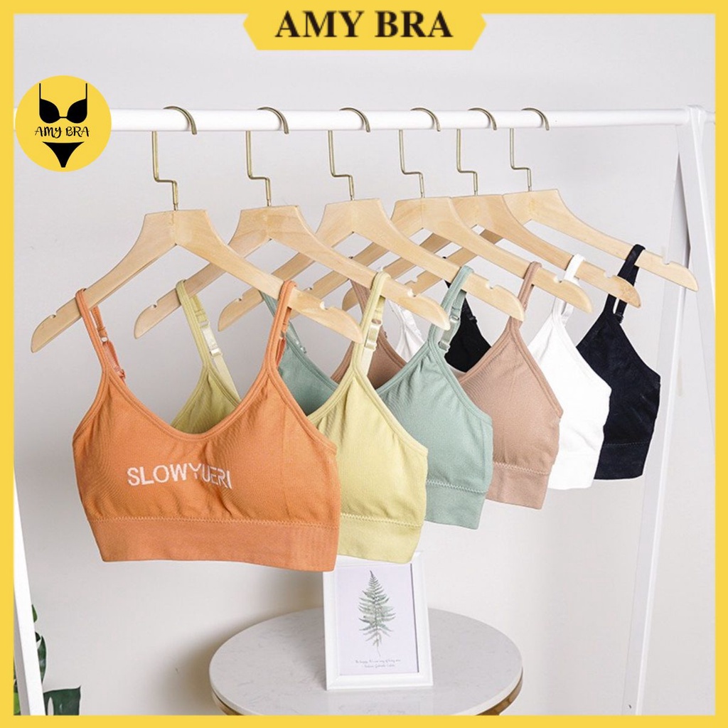 Áo Bra Nữ - Bra Tập Gym - Áo Ngực Không Gọng Mút Mỏng AMYBRA B7701