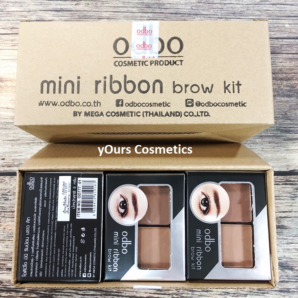 [Auth Thái] Bột Tán Mày Odbo Ribbon Mini Brown Kit Màu Nâu Đậm - Bộ Kẻ Chân Mày Odbo Tông Nâu - Bộ Vẽ Chân Mày Nâu Sáng | BigBuy360 - bigbuy360.vn