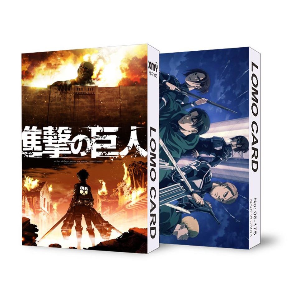 ( không kèm hộp ) Ảnh lomo IN HÌNH nhân vật ATTACK ON TITAN 30 tấm anime chibi