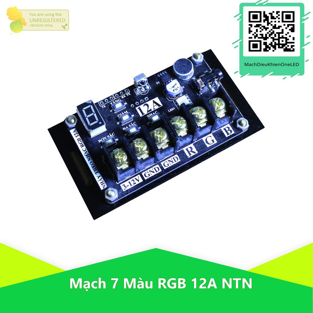 Mạch điều khiển 7 MÀU RGB 12A Nháy theo nhạc