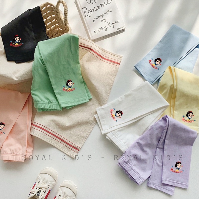 Quần Elsa dài thu đông bé gái quần legging cho bé chất bozip elsa từ 7-23kg