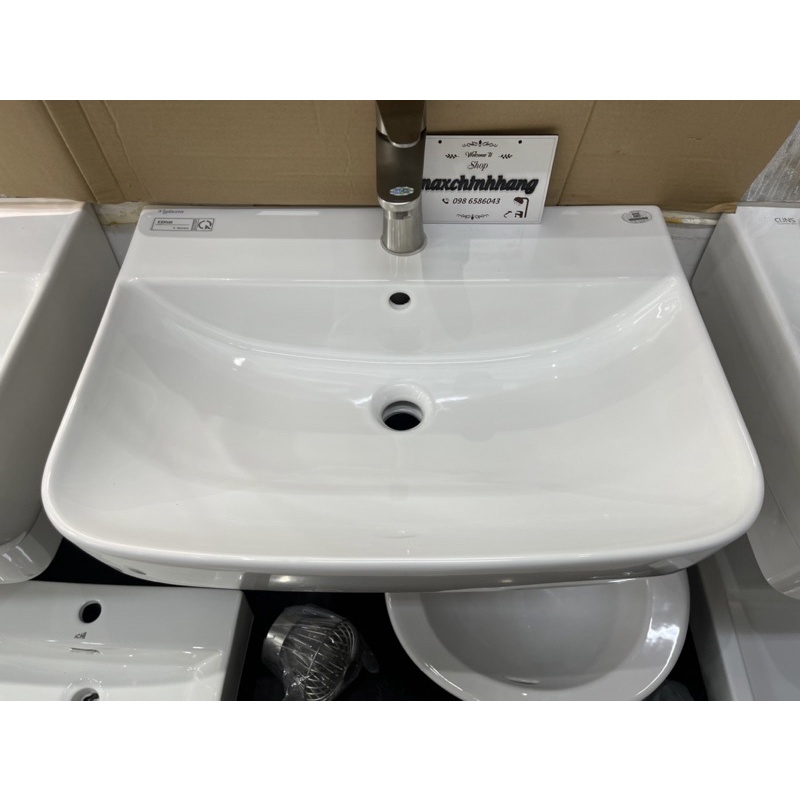 Chậu lavabo viglacera CD58 vuông kèm chân chậu - nhỏ gọn tinh tế