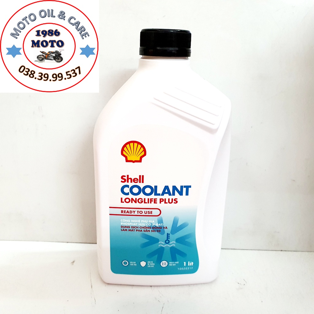 Nước làm mát pha sẵn màu đỏ Shell Coolant Longlife Plus 1L-Nhập khẩu Indonesia