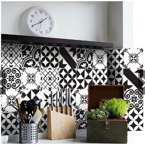 40 ô decal gạch bông màu đen huyền bí.kt15x15cm/1ô | BigBuy360 - bigbuy360.vn