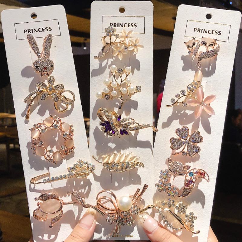 Ghim Cài Áo Đính Đá Nhân Tạo Sang Trọng Nhiều Kiểu Tùy Chọn Cho Nữ