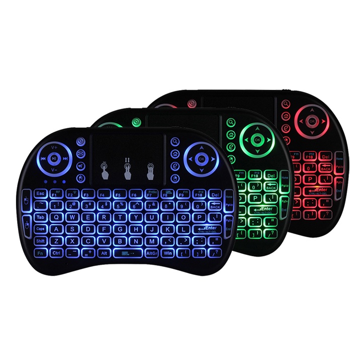 Combo Bàn Phím Không Dây Mini Có Led Ukb 500 Rf Keyboard Dùng Cho Pc,Laptop,Smart Tivi (Mới)