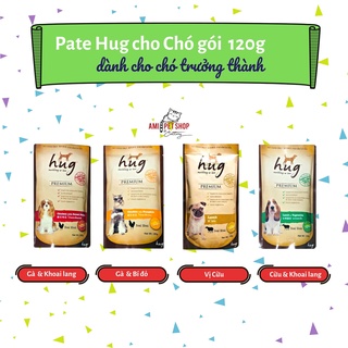 Pate hug cho chó mọi lứa tuổi, Thơm ngon bổ dưỡng - Nhiều vị - Gói 120g