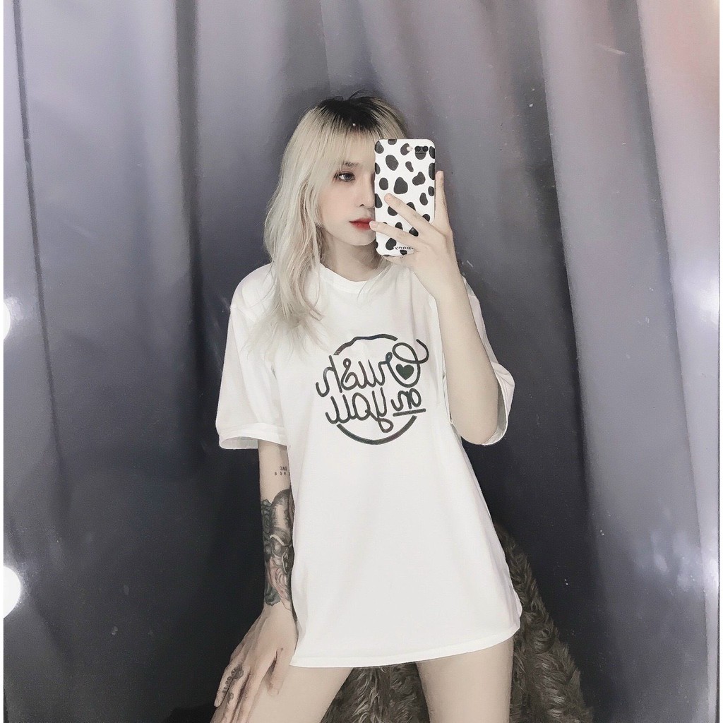 áo thun form rộng in hình phản quang ảnh thật hot đủ màu