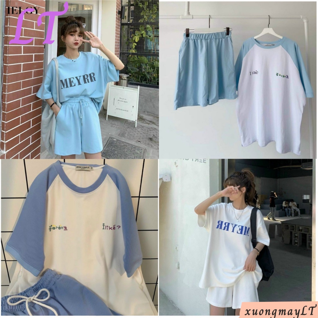 Đồ bộ nữ mặc nhà dễ thương, bộ ngủ hoạt hình cao cấp tay cộc quần cộc mùa hè chất cotton Freesize 45-62kg - ThoiTrangL