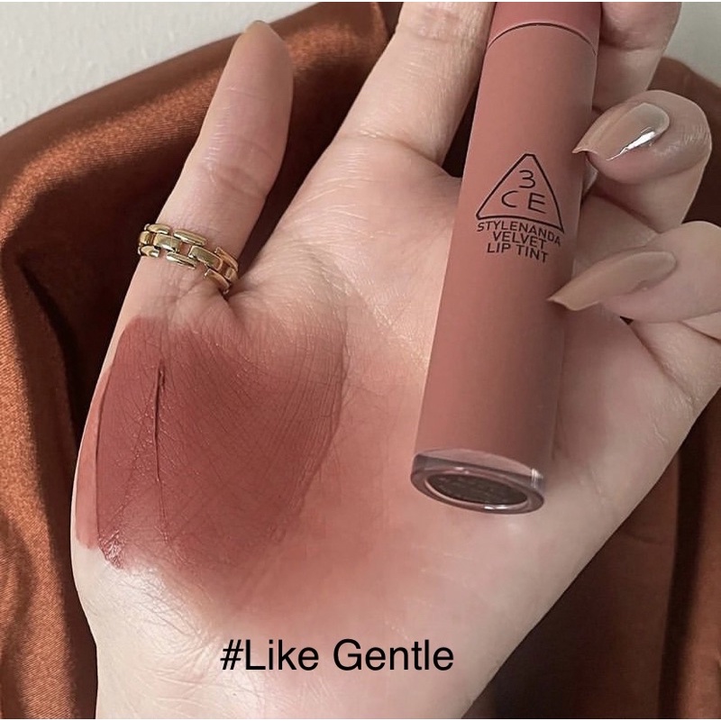 Son Kem 3CE Velvet Lip Tint Like Gentle Cam Đất Siêu Mịn Môi