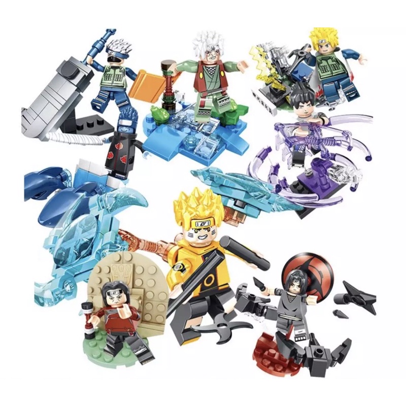 Lẻ 1 Nhân Vật Lắp Ráp Anime Lego Naruto Có Hiệu Ứng (Naruto, Sasuke, Itachi, Minato, Kakashi, Jiraya, Kisame, Hashirama