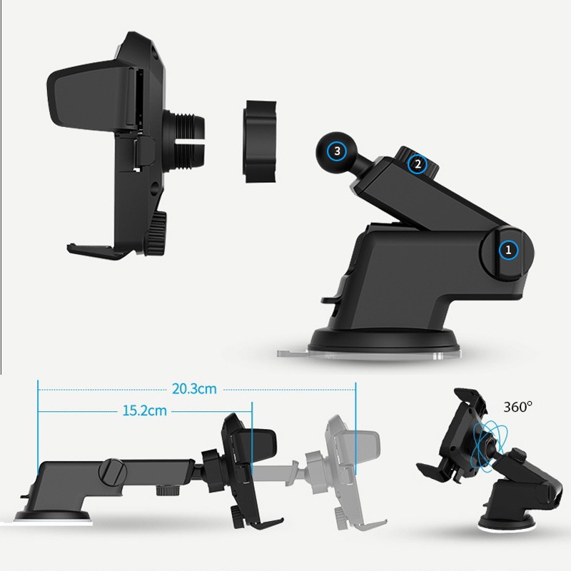 Giá Đỡ Điện Thoại Trên Xe Ô Tô , Kẹp Điện Thoại Trên Xe Ô Tô Gắn Taplo, Kính Và Cửa Điều Hòa Quay 360 Độ Cao Cấp | BigBuy360 - bigbuy360.vn