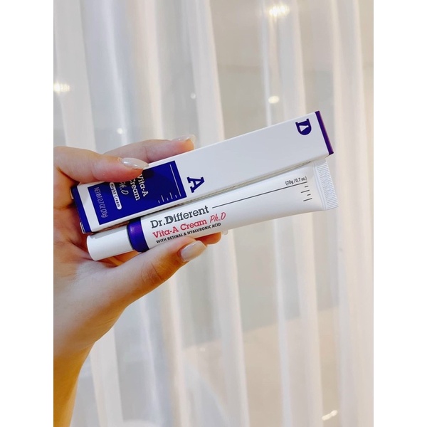 Kem dưỡng trẻ hoá da Dr. Different Retinal Tím Vita- A Cream Night Treatment 20g