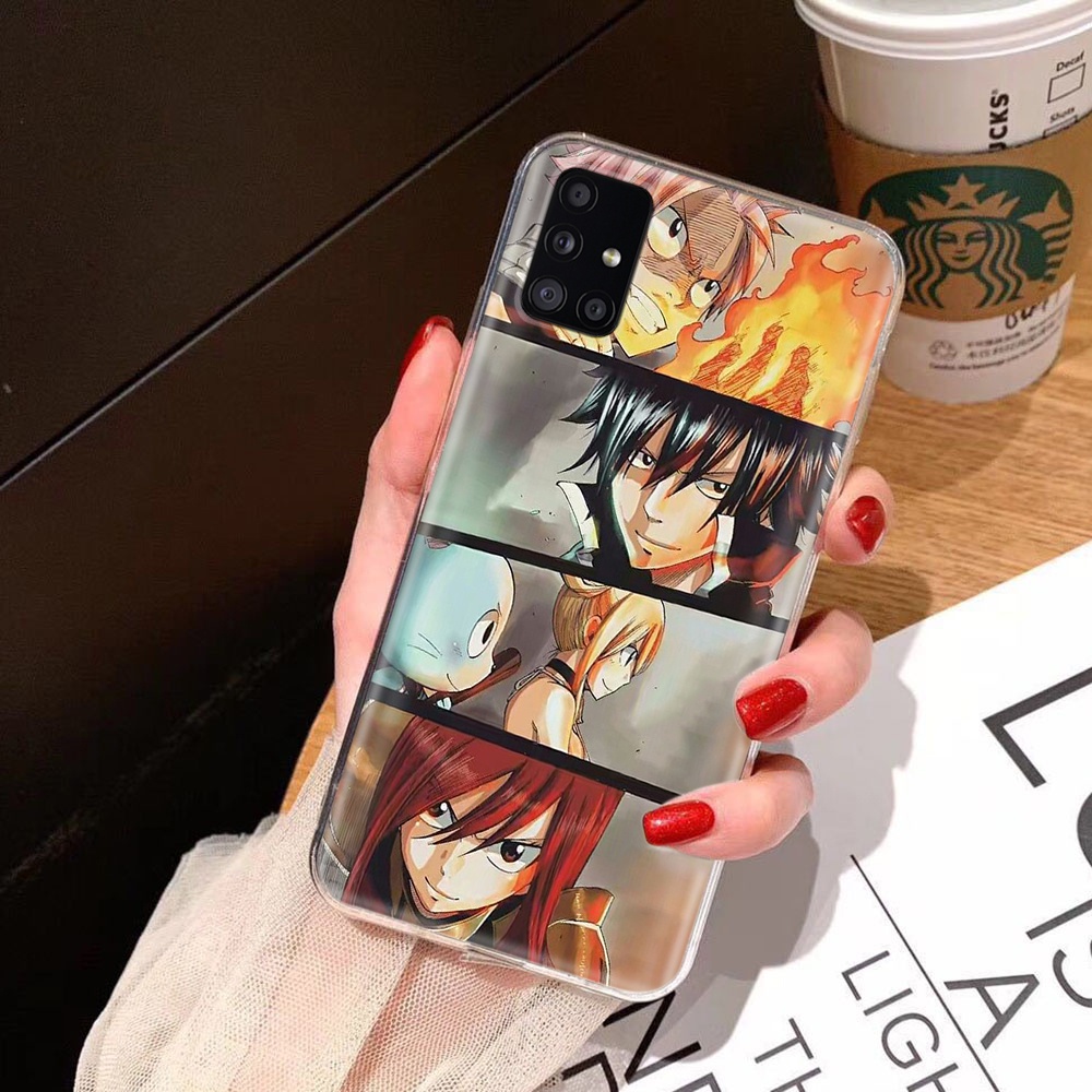 Ốp Điện Thoại Trong Suốt Hình Anime Fairy Tail Ta133 Cho Samsung Galaxy J7 Pro J8 Core Plus J5 Prime A72 M62 F62