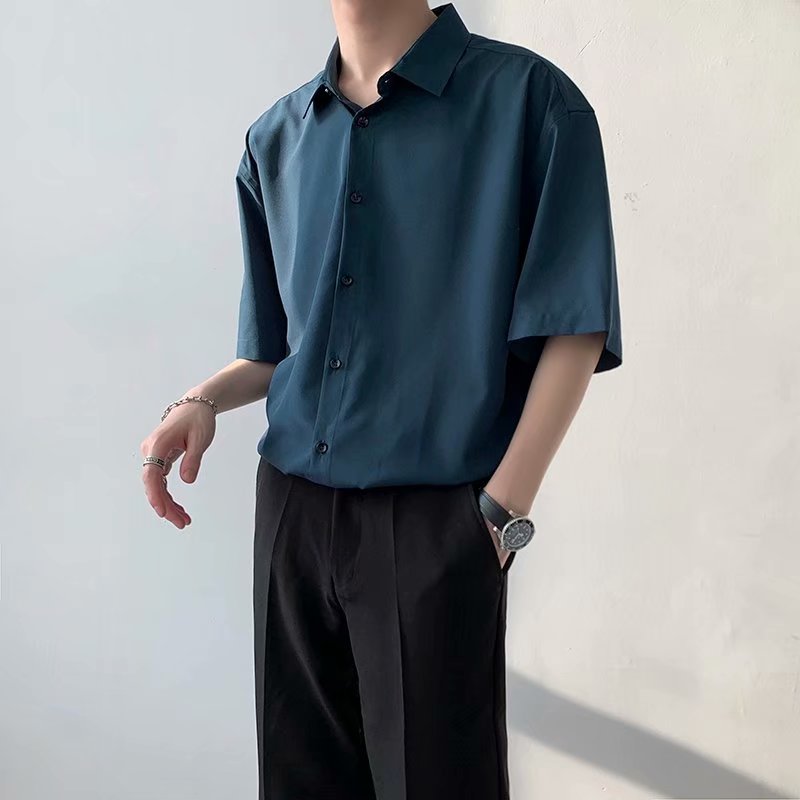 Áo sơ mi nam tay ngắn thời trang hàn quốc size M-2Xl. Áo sơ mi trắng. Áo sơ mi trơn màu