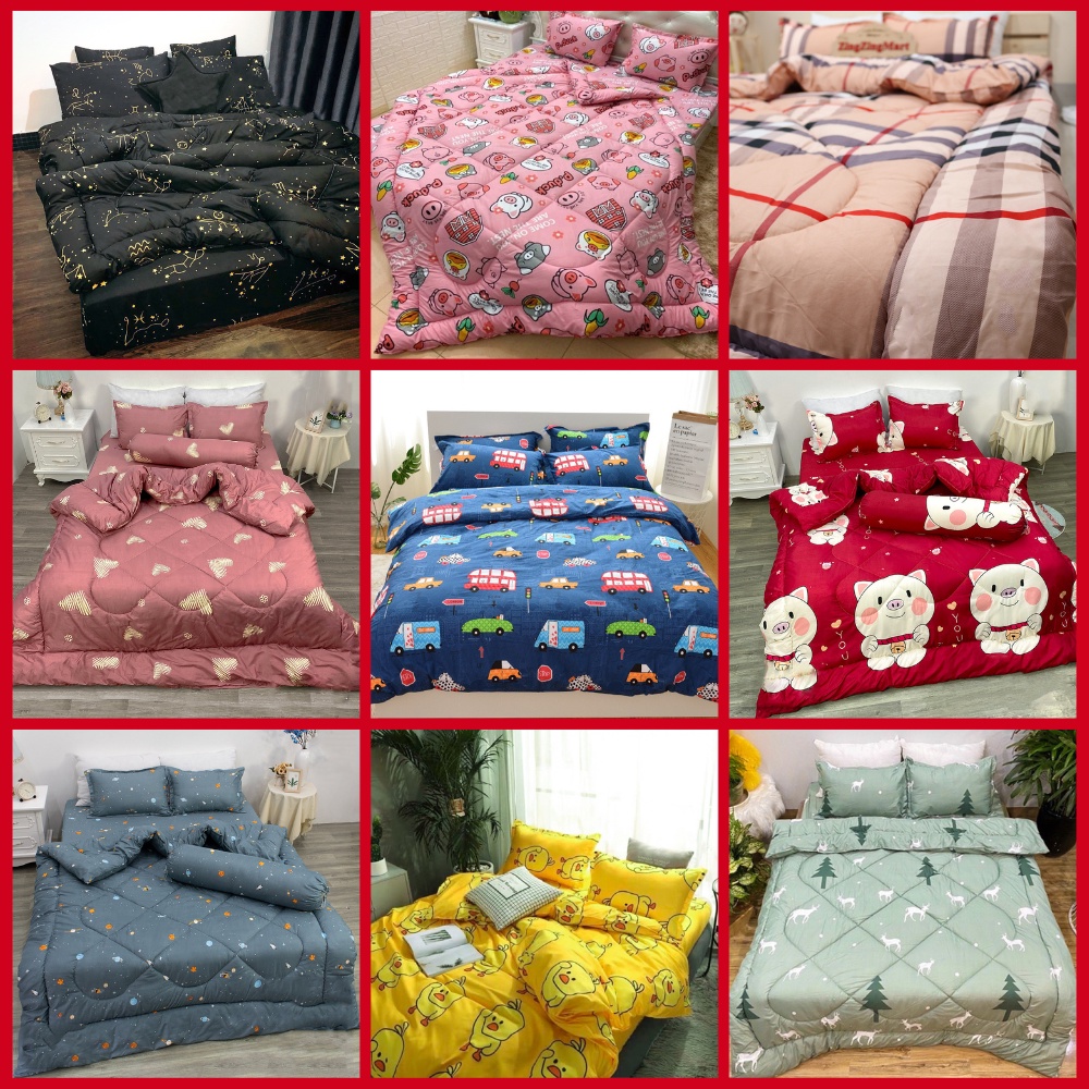 Chăn Phao, Chăn Bông Siêu Nhẹ Sét 5 món Poly Cotton Bền Đẹp - ZingZingMart chăn phao