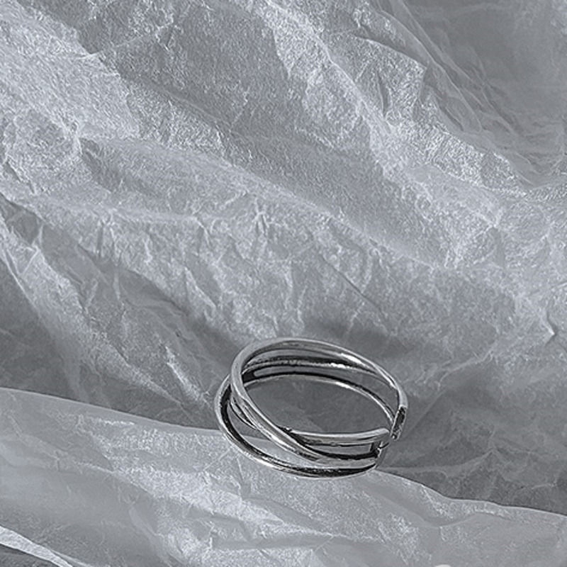 Nhẫn hở 22512 dạng xoắn nhiều lớp có thể điều chỉnh kích thước phù hợp với mọi phong cách cho nam nữ